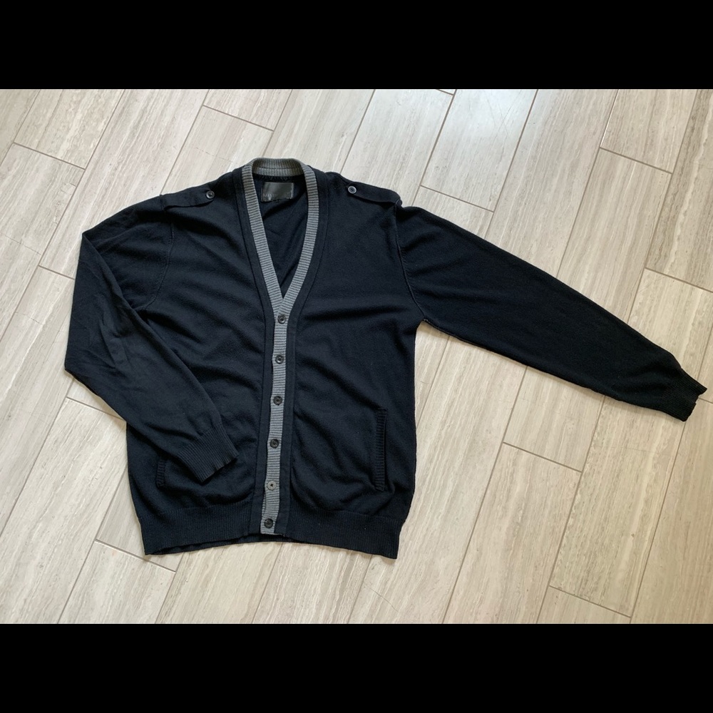 Metropark black cashmere blend cardigan, size L